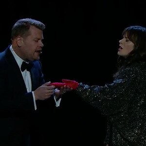zooey deschanel james corden zooey deschanel news pictures and videos e news zooey deschanel james corden zooey deschanel news pictures and videos e news